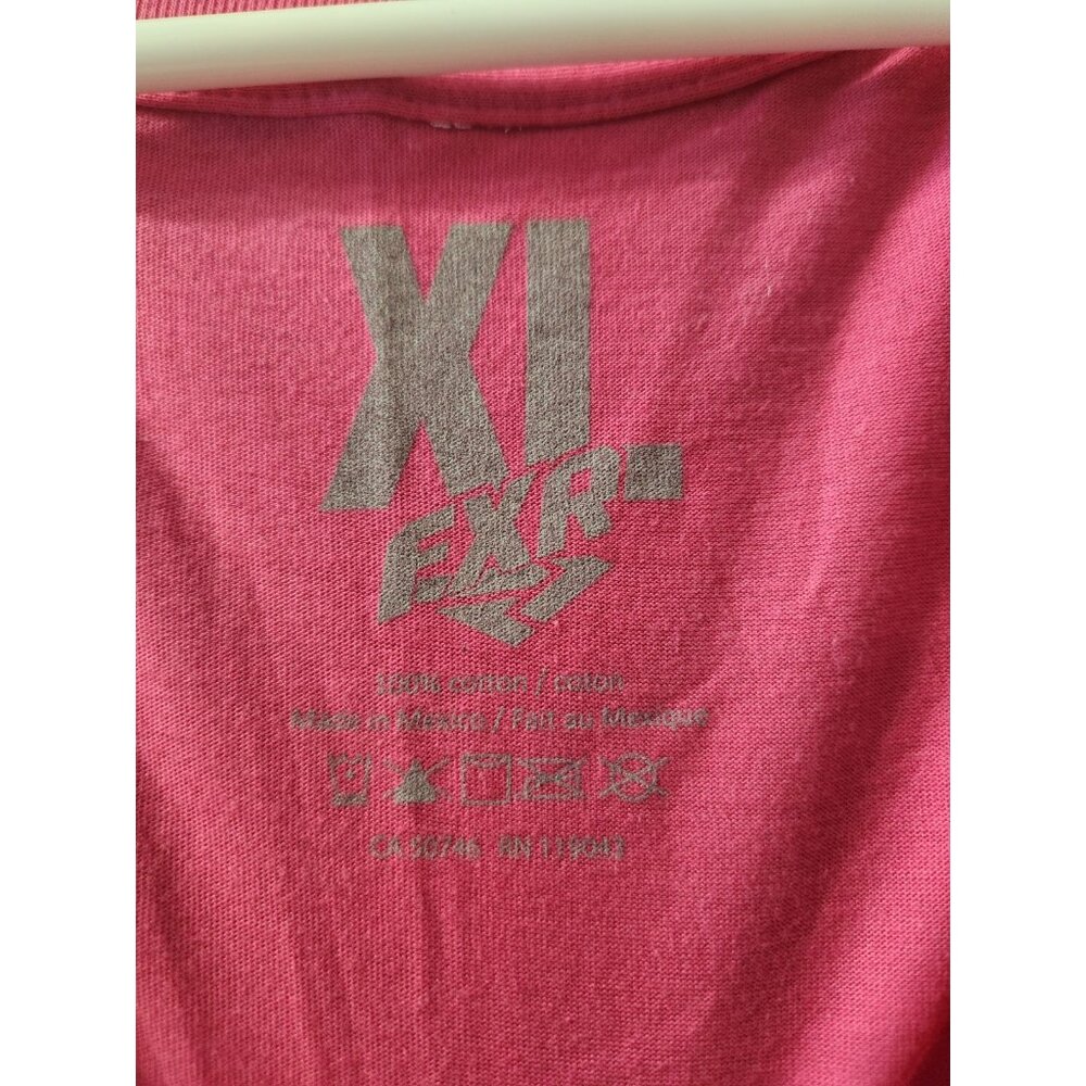 FXR Women V-Neck T-Shirt XL Pink Short Sleeves Pre-Owned - Picture 2 of 7